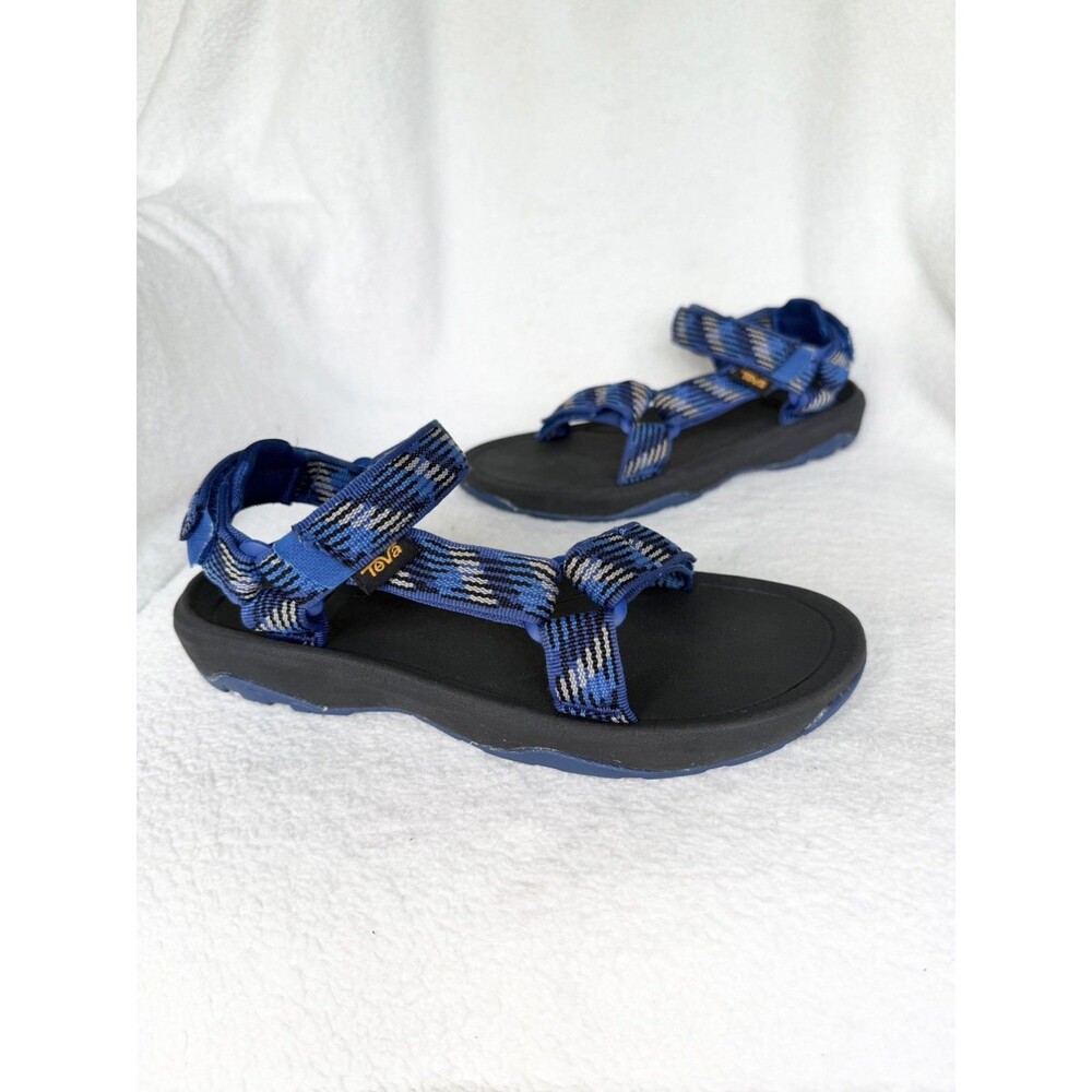 Teva Unisex Kids Strappy Sandals Blue Adjustable Strap  size 4